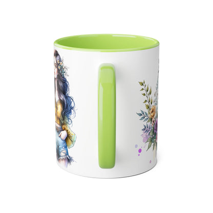 Yuck Fou Bohemian Accent Mug, Floral Coffee Cup, Gift for Her, Home Decor, Artist Mug, Women's Mug, Inspirational Mug