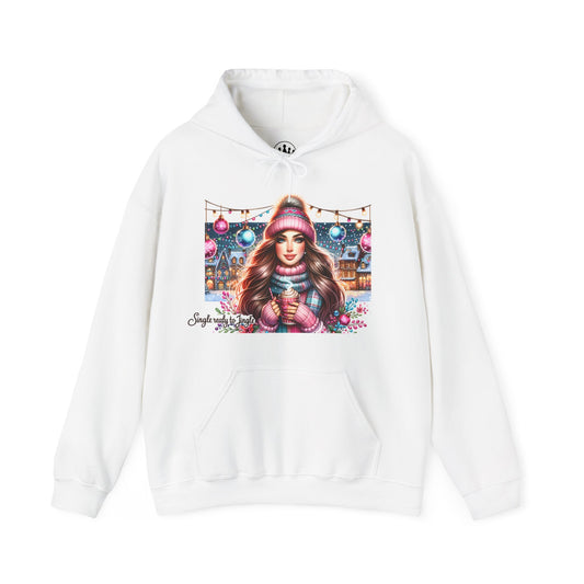 Christmas Hooded Unisex Sweatshirt - Single And Ready to Jingle