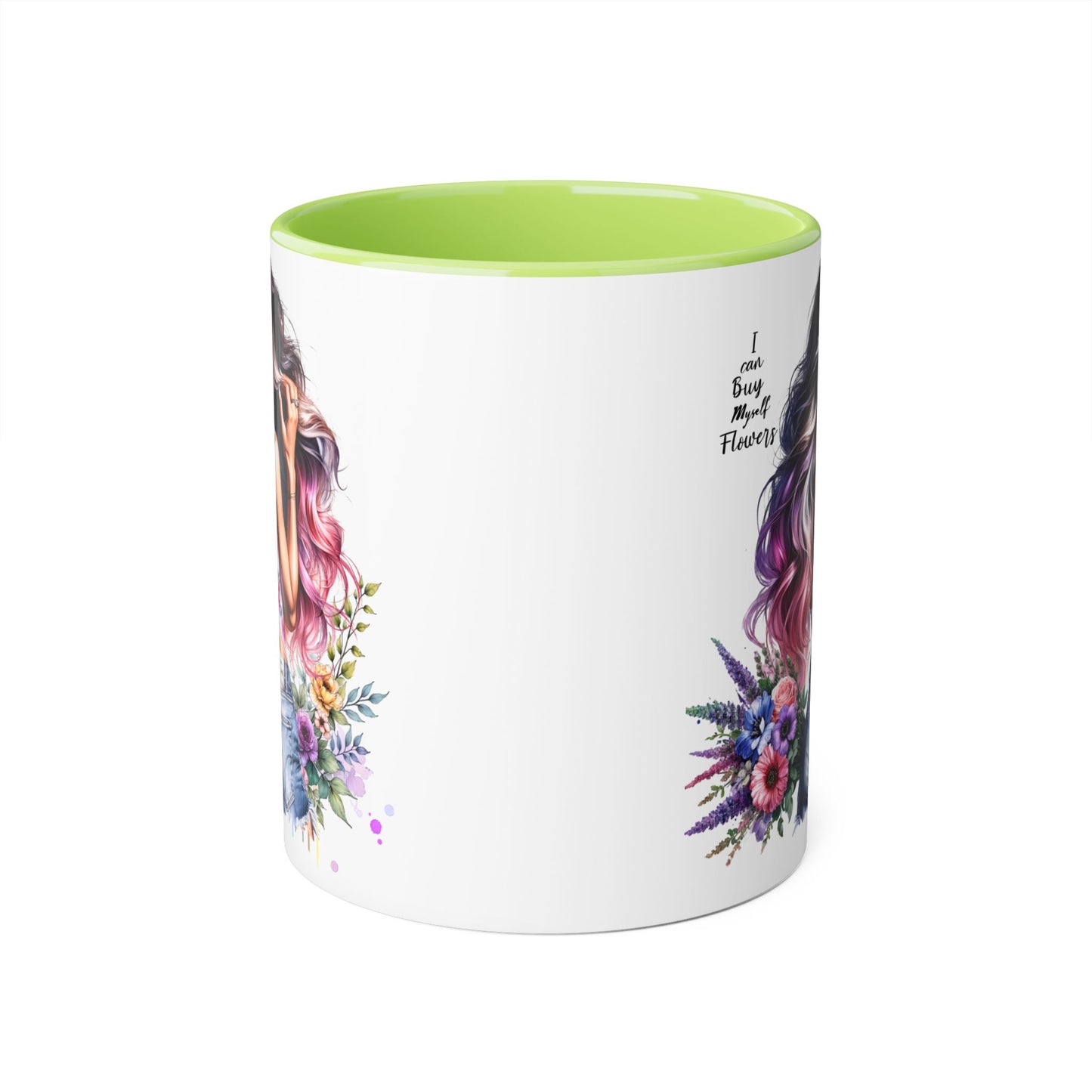 I Can Buy Myself Flowers Floral Accent Mug, Trendy Coffee Cup for Flower Lovers, Gift for Garden Enthusiasts, Home & Office Decor, Unique Floral Design