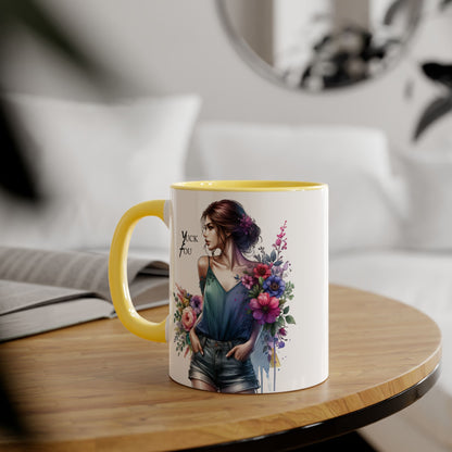 Yuck Fou Floral Art Accent Mug | Stylish Gift for Coffee Lovers, Housewarming, Birthdays, Creative Decor