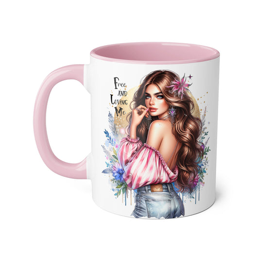 Bohemian Accent Mug, 11oz Coffee Cup for Free-Spirited Souls, Gift for Her, Artful Drinkware, Inspirational Coffee Mug