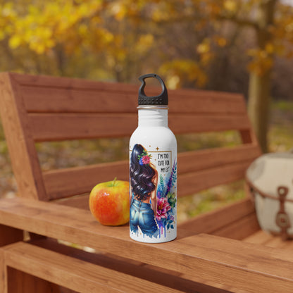 I'm Too Cute For My Ex  Floral Stainless Steel Water Bottle, Personalized Hydration, Gift for Her, Fitness Accessories, Travel Mug, Eco-Friendly Bottle