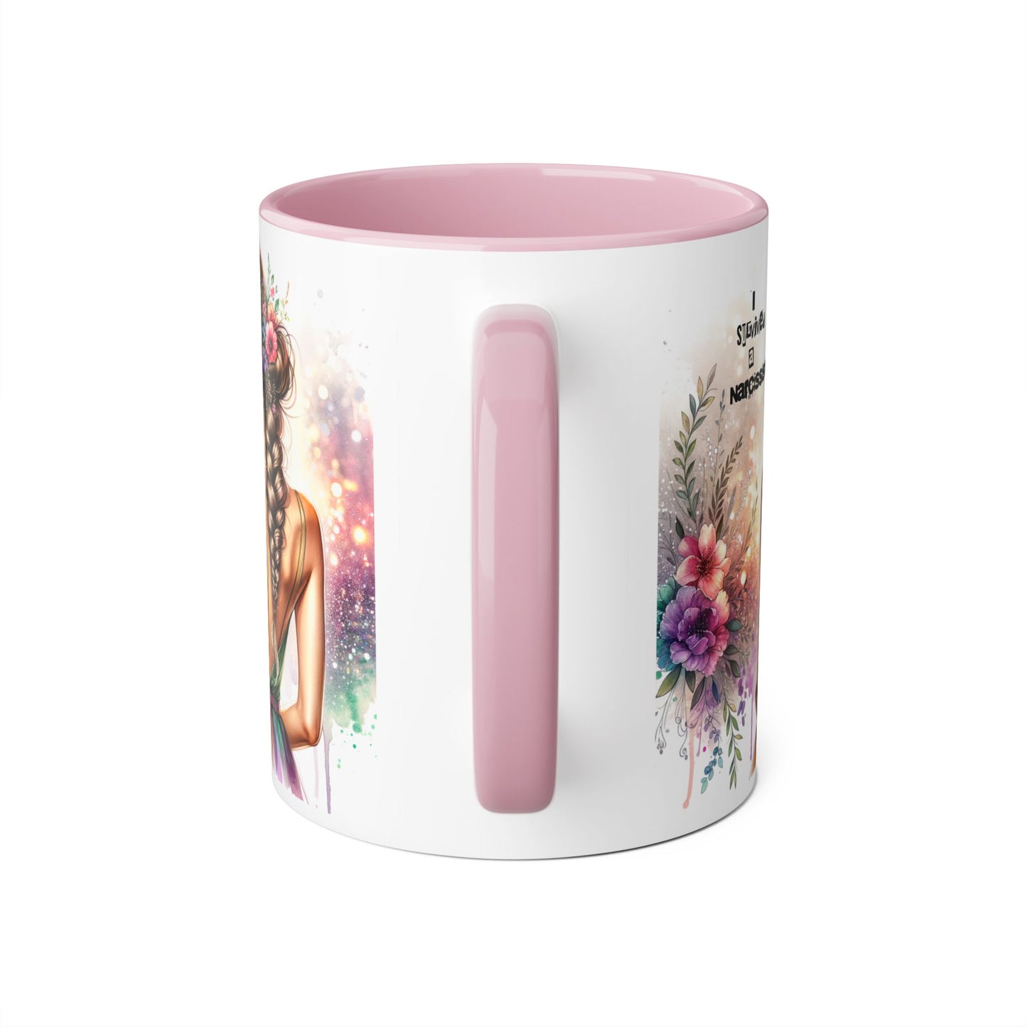 Colorful Floral Accent Mug
