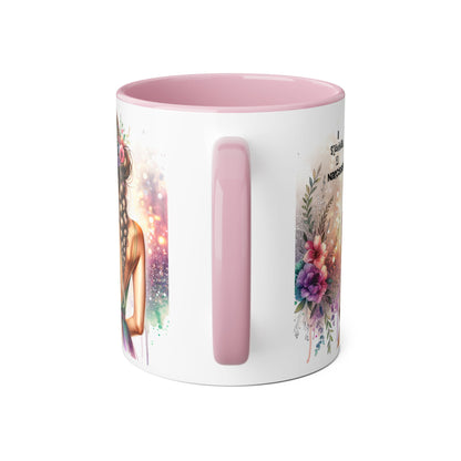 Colorful Floral Accent Mug