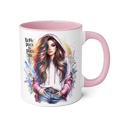 Mug - Be My Peace or Peace Out Accent Mug