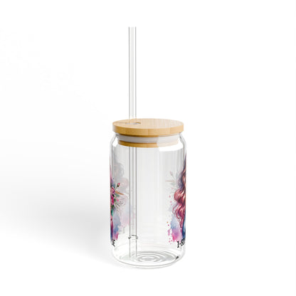 1-800-Boys-Lie Chic Sipper Glass with Straw, Trendy Beverage Container, Perfect Gift for Friends, Eco-Friendly Glass, 1-800-BOYS-LIE