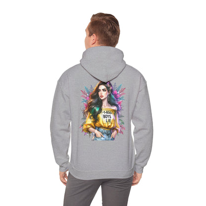 1-800-Boys-Lie Trendy Graphic Hoodie for Modern Style Lovers, Cozy Sweatshirt, Ideal Gift for Birthdays, Casual Wear, Fashion Statement