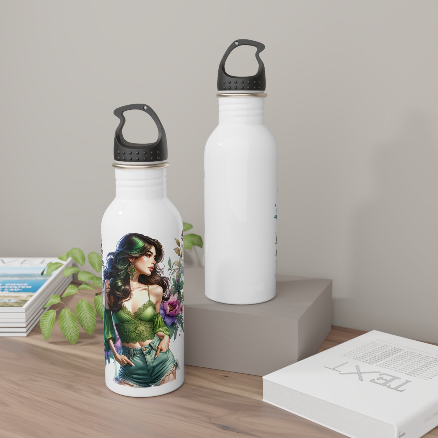 I Am My Own Happily Ever After Stylish Stainless Steel Water Bottle, Eco-Friendly Bottle, Floral Water Bottle, Gift for Her, Outdoor Hydration Solution