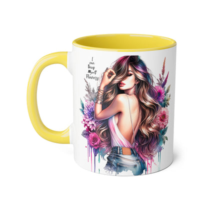 I Can Buy Myself Flowers Bohemian Flower Mug | I’m Busy Being Fabulous Coffee Cup, Floral Mug, Gift for Flower Lovers, Home Decor, Coffee Lover's Essential