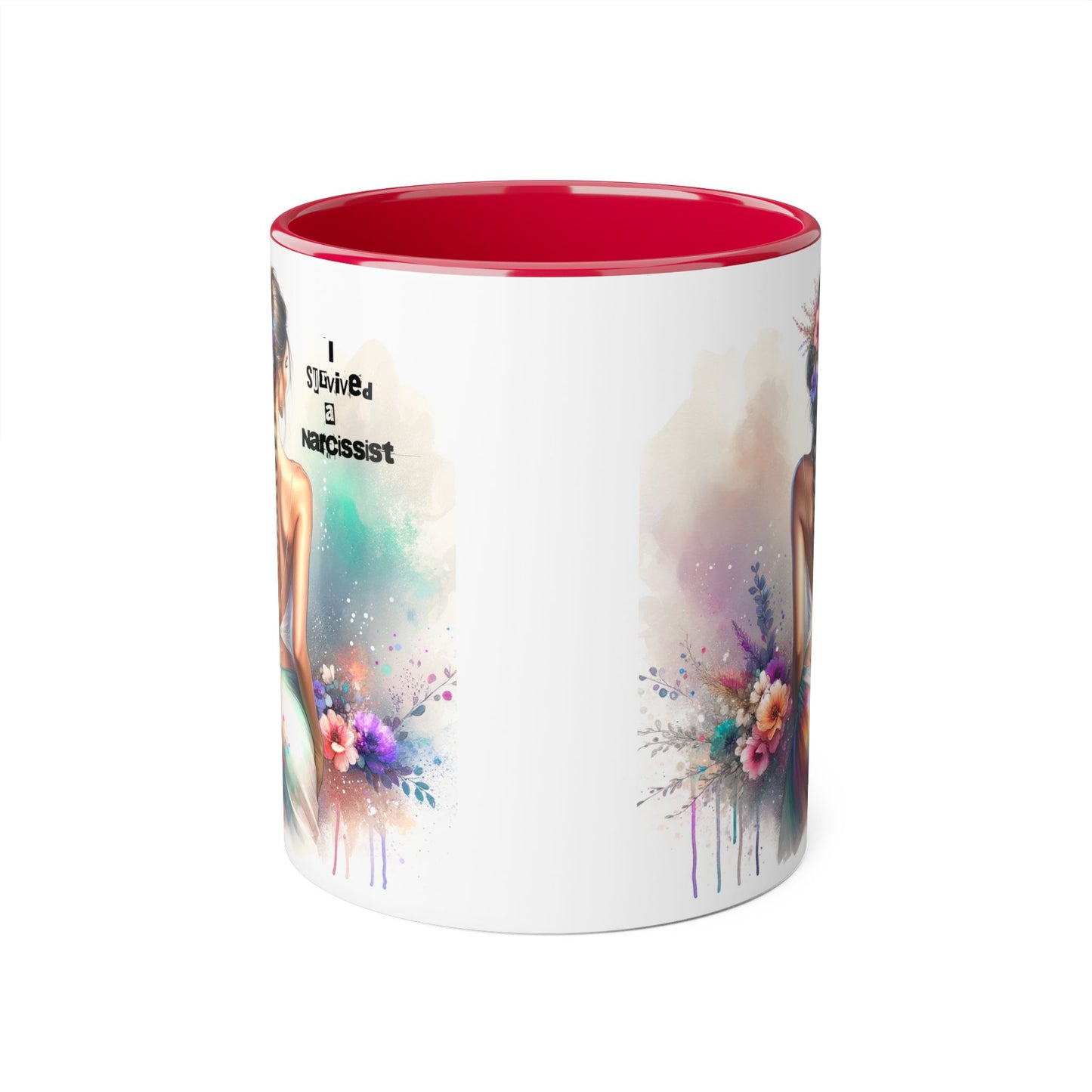 Chic Accent Mug, I Tried to be a Narcissist, Unique Gift, Floral Art, Coffee Lover, Home Decor, Inspiring Quote Mug