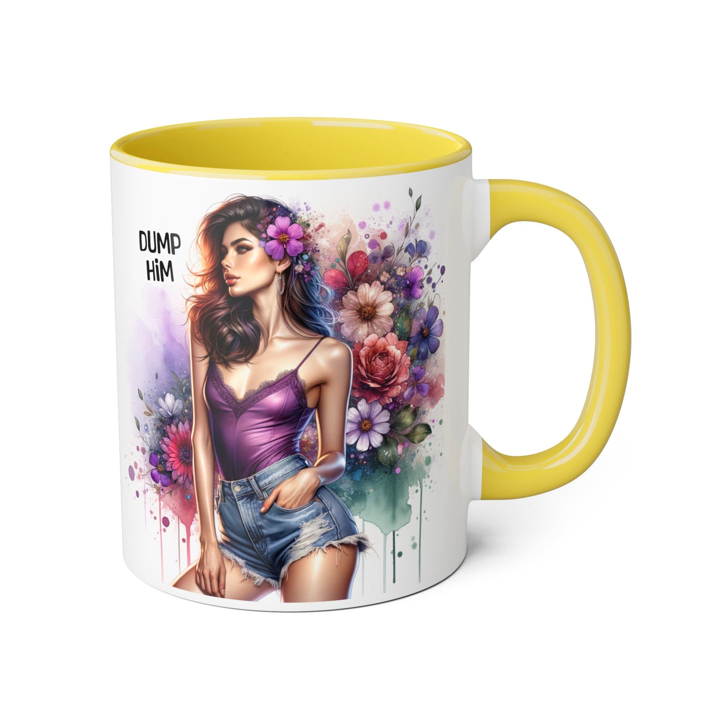 Floral Art Coffee Mug, Empowering Gift for Her, Unique Affirmation Drinkware, Perfect for Birthdays, Self-Care Moments, and Galentine’s Day