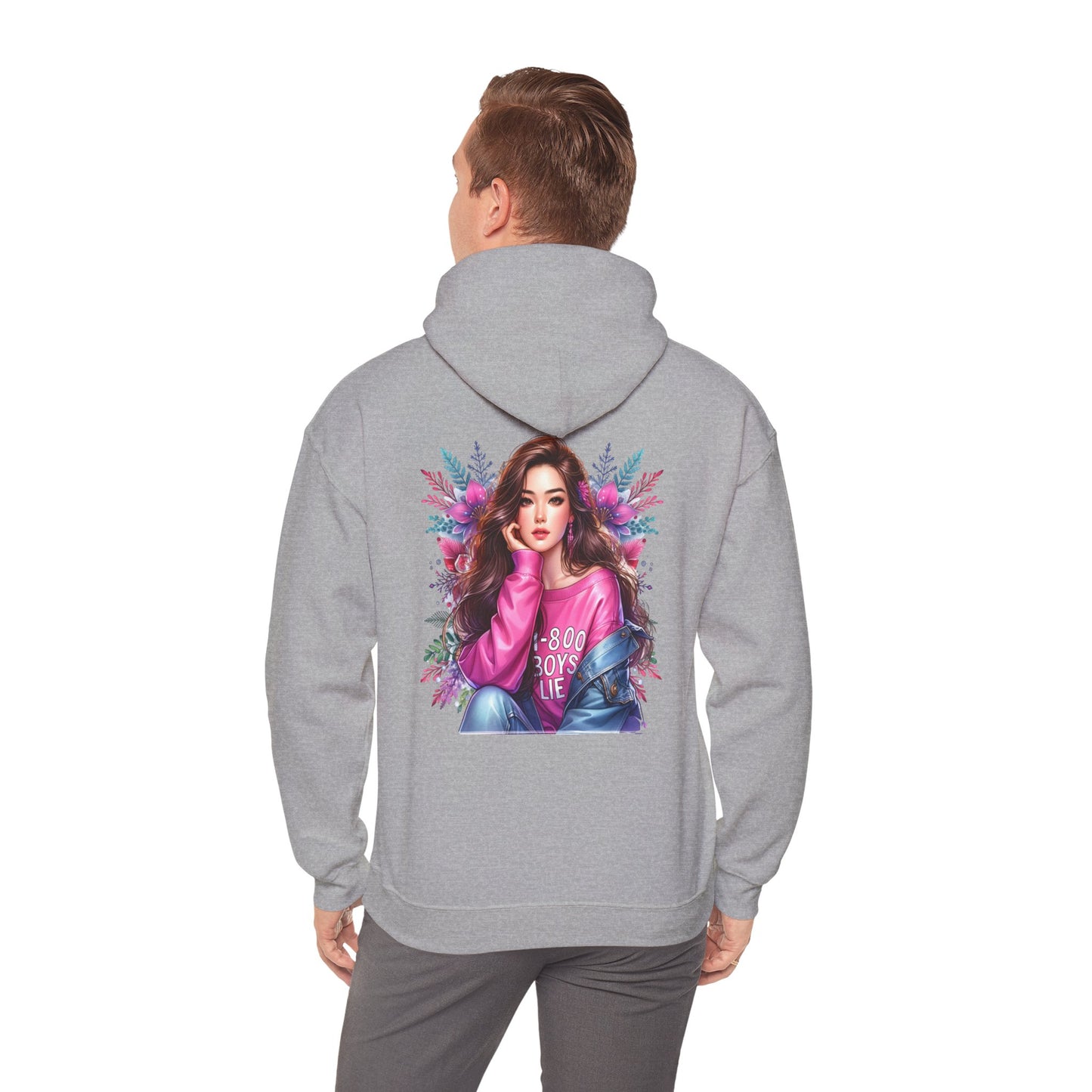 1-800-Boys-Lie Stylish Graphic Hoodie for Trendsetters, Cozy Hooded Sweatshirt, Fashionable Streetwear, Perfect Gift for Her, Everyday Comfort