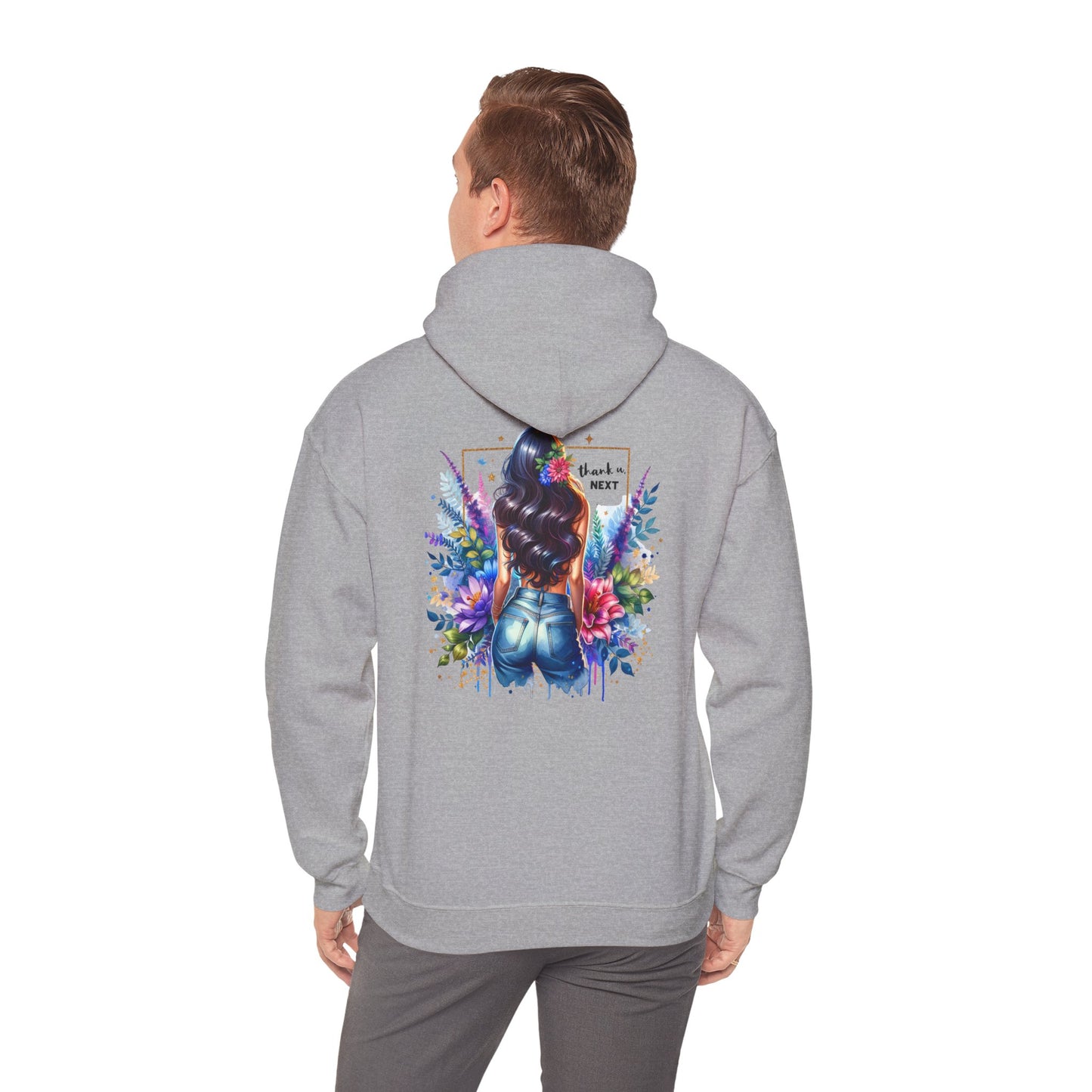 Thank U, Next Colorful Artistic Hooded Sweatshirt for Creative Souls, Stylish Gift for Art Lovers, Cozy Casual Wear, Unique Sweatshirt, Vibrant Hoodie