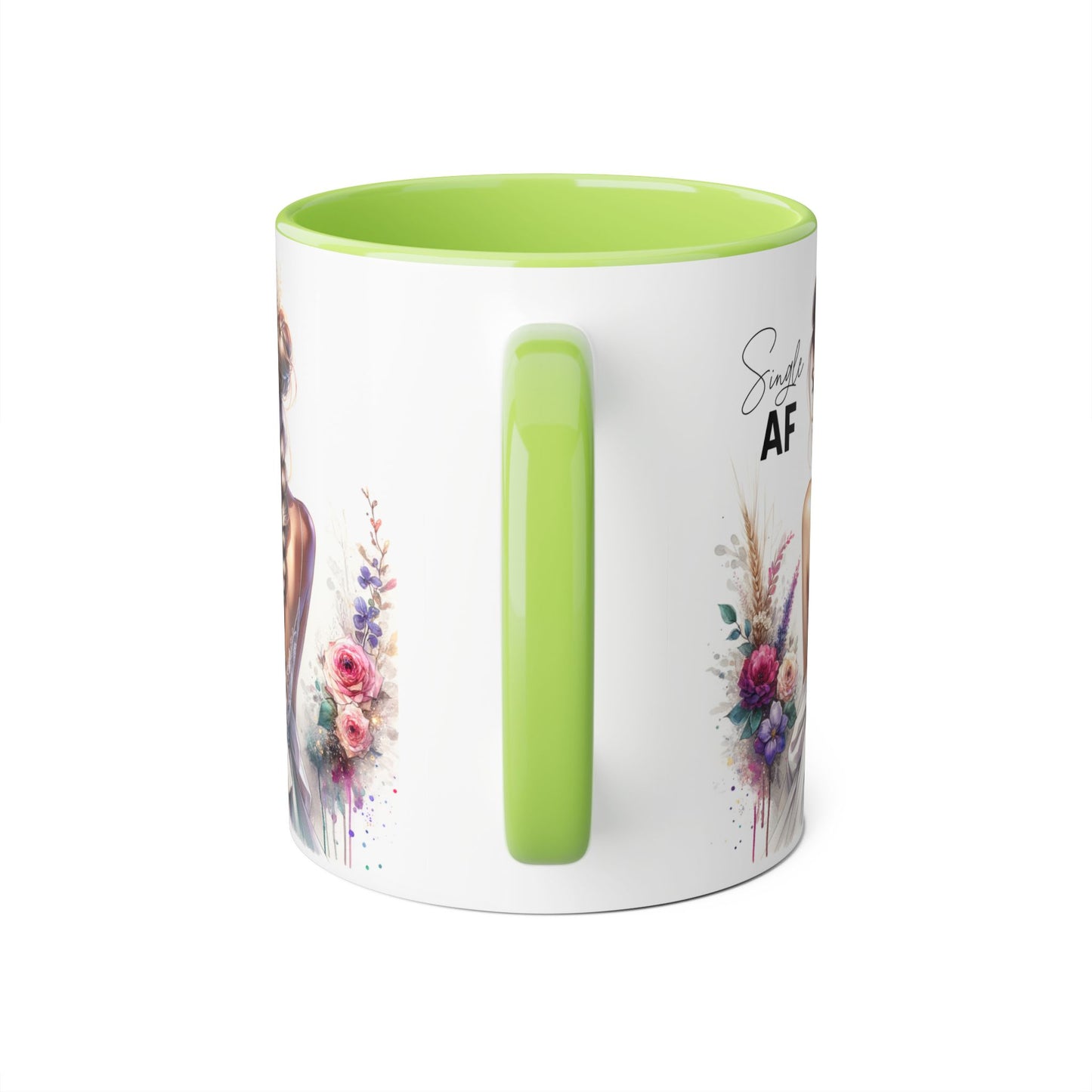Floral Accent Mug - Simply AF | Perfect Gift for Friends, Coffee Lovers, Cozy Mornings, Home Decor, Wedding Celebrations