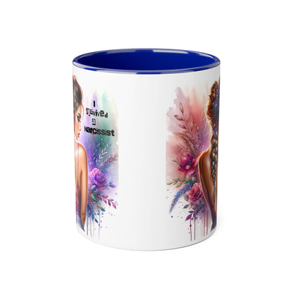 Artistic Accent Mug, Beautiful Coffee Cup, Unique Gift Idea, Home Décor, Self-Love Reminder, Floral Art Mug, Motivational Tea Cup