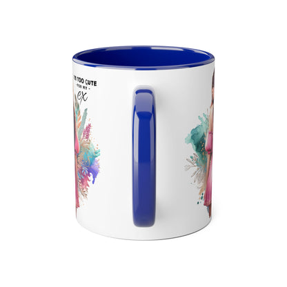 I'm Too Cute For My Ex Accent Mug featuring Cute Design for Sip and Style Lovers, Gift for Friends, Home Decor, Coffee Lovers, Tea Enthusiasts