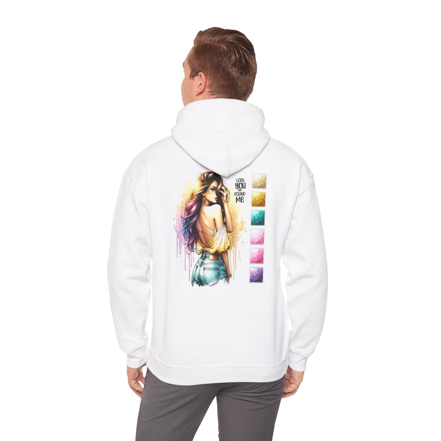 Lost You And Found Me Vibrant Artistic Hoodie for Creative Souls, Unisex Sweatshirt, Gift for Artists, Cozy Fashion, Casualwear, Colorful Hoodie