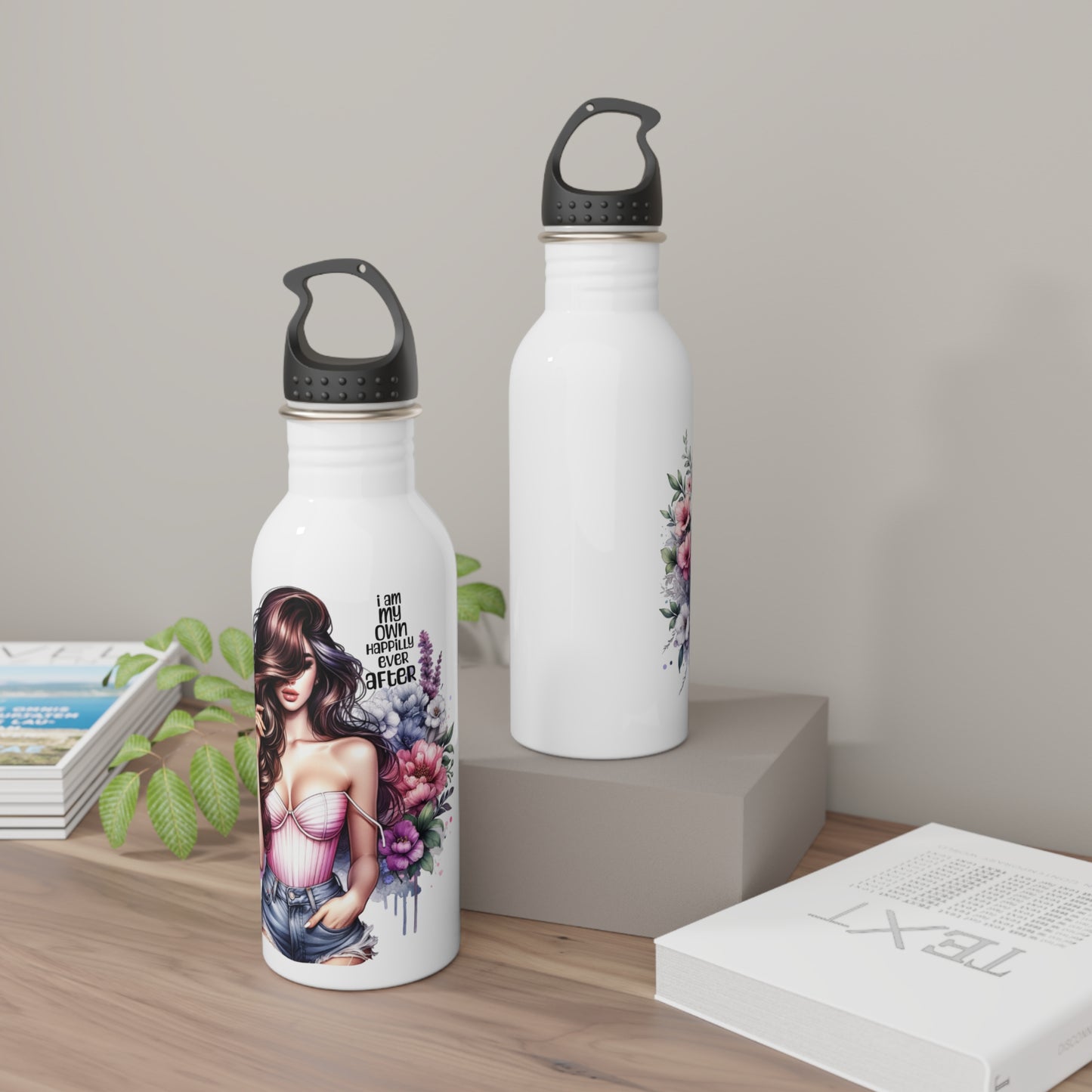 I Am My Own Happily Ever After Stylish Stainless Steel Water Bottle with Floral Design, Feminine Water Bottle, Cute Reusable Bottle, Personalized Hydration Gift, [...]