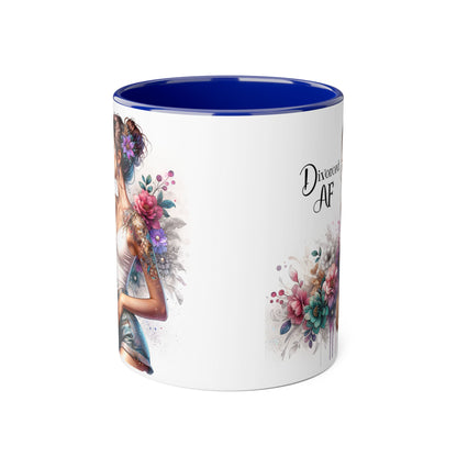 Divorced AF Accent Mugs for Empowerment, Self-Love Gifts, Coffee Lovers, Divorce Party Accessories, Inspirational Drinkware
