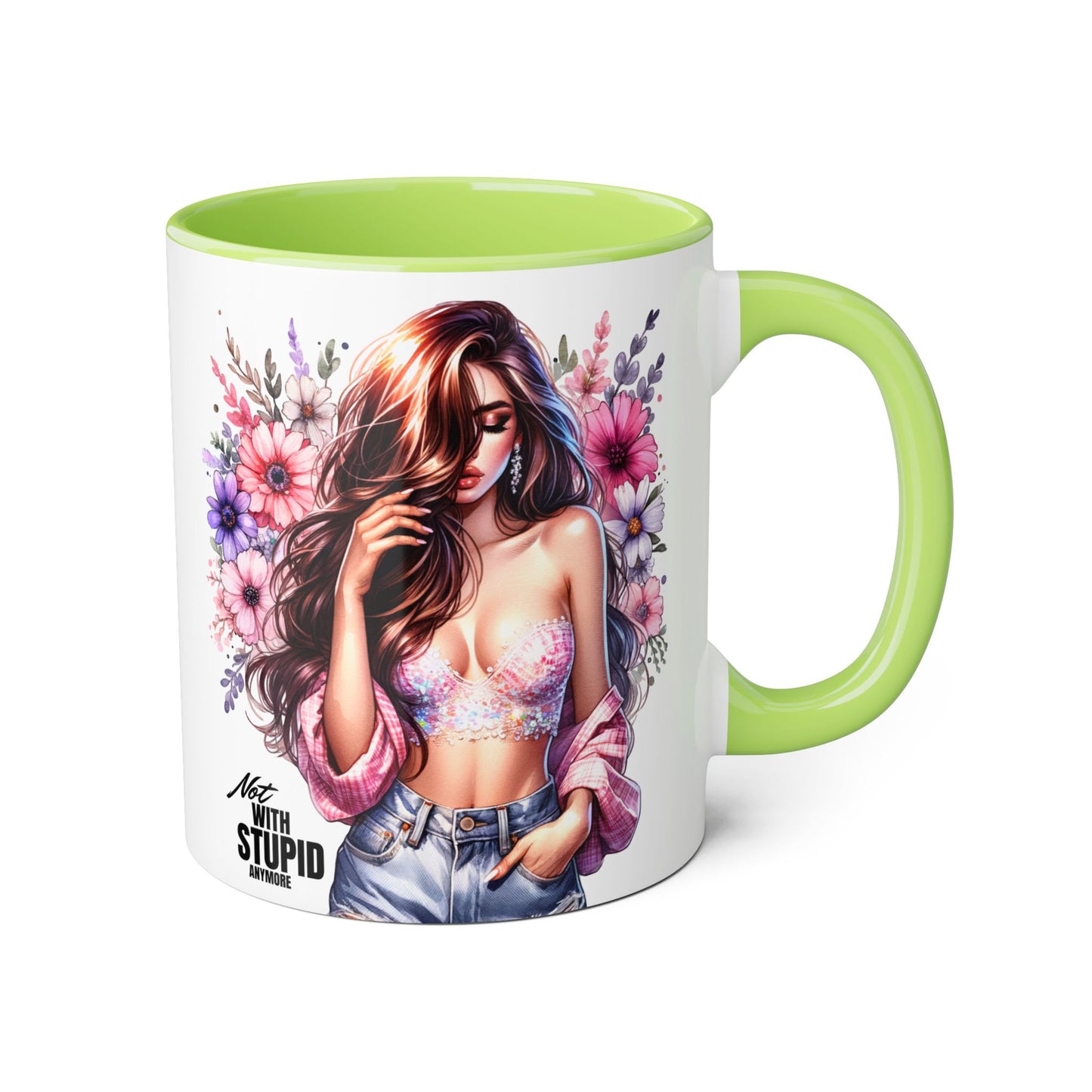 Mug - Not With Stupid Anymore Humoristic 11oz Accent Mug