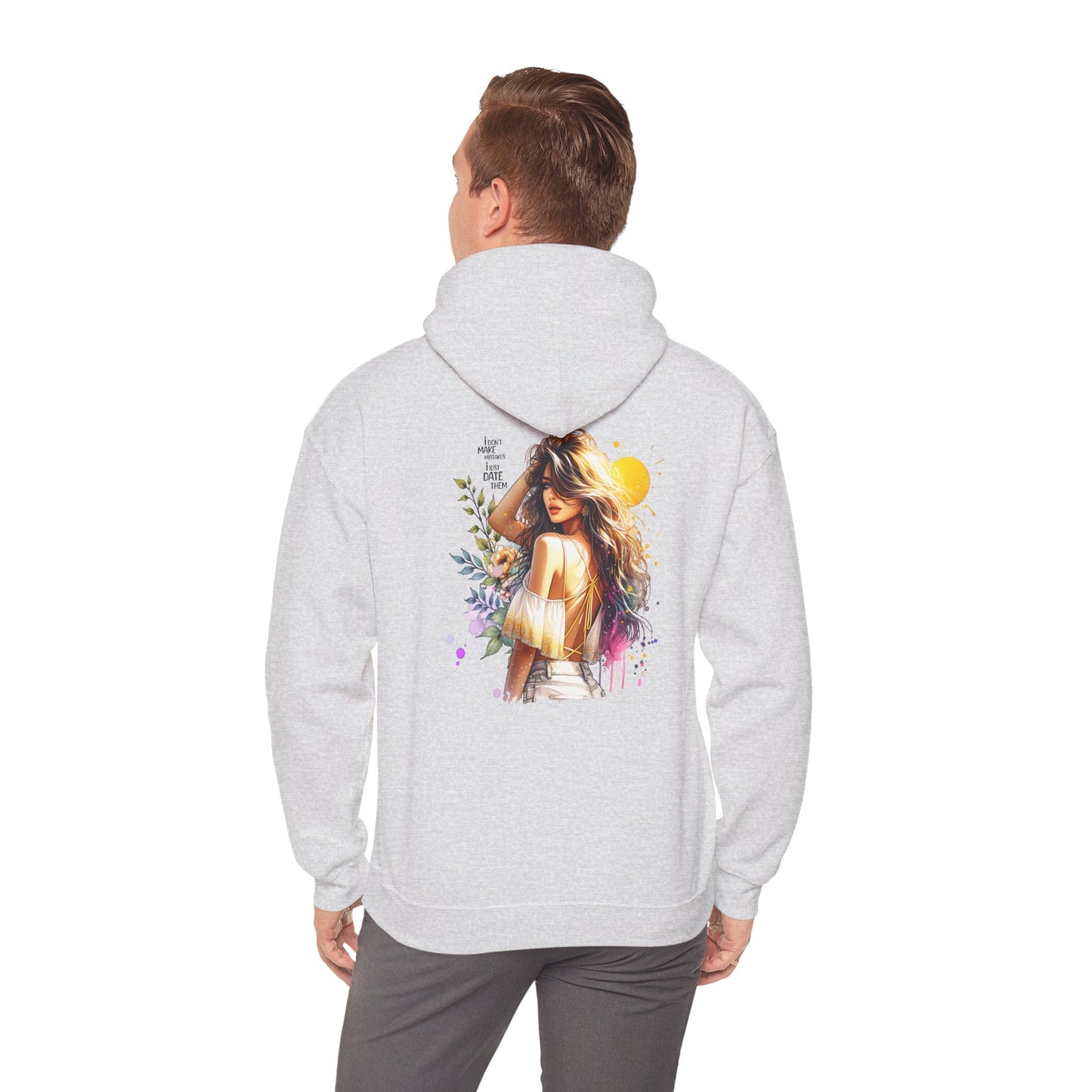 I Don`t  Make Mistakes, I Just Date Them Boho Chic Artist Hoodie, Cozy Sweatshirt, Gift for Art Lovers, Casual Wear, Summer Vibes, Creative Style, Festivals