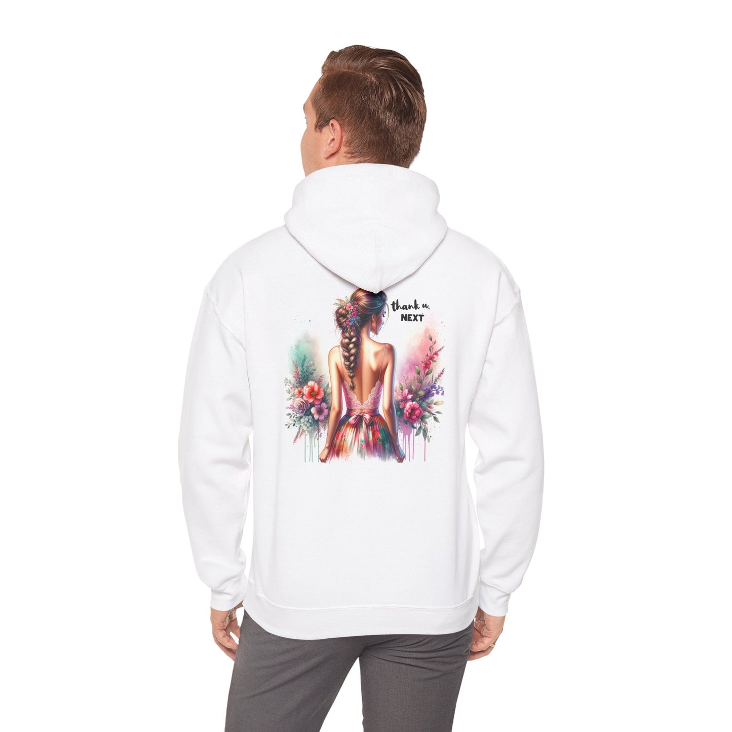 Thank U, Next Colorful Artistic Sweatshirt, Cozy Fashion Hoodie, Perfect Gift for Her, Lounge Wear, Vibrant Graphic Pullover