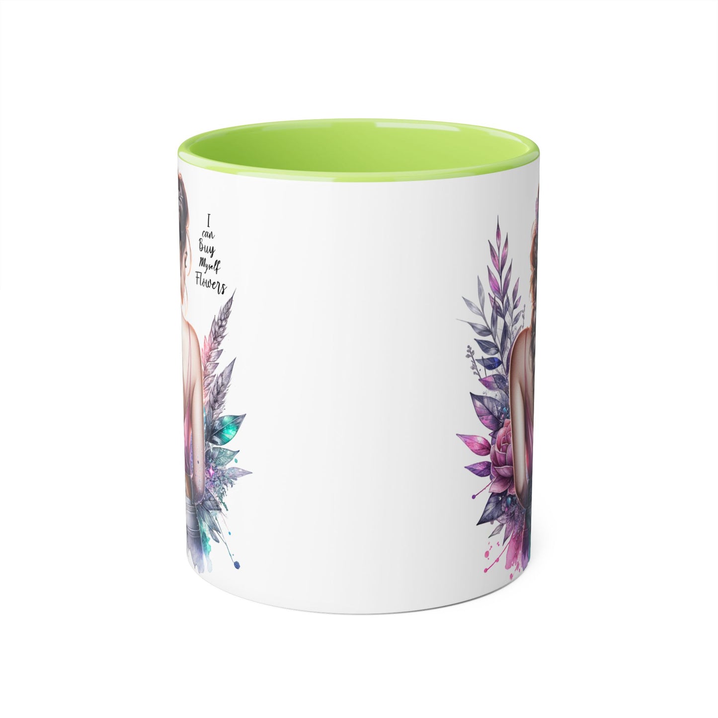 I Can Buy Myself Flowers Floral Inspirational Accent Mug - Perfect Gift for Women, Coffee Lovers, Housewarming, Birthdays, or Motivational Decor