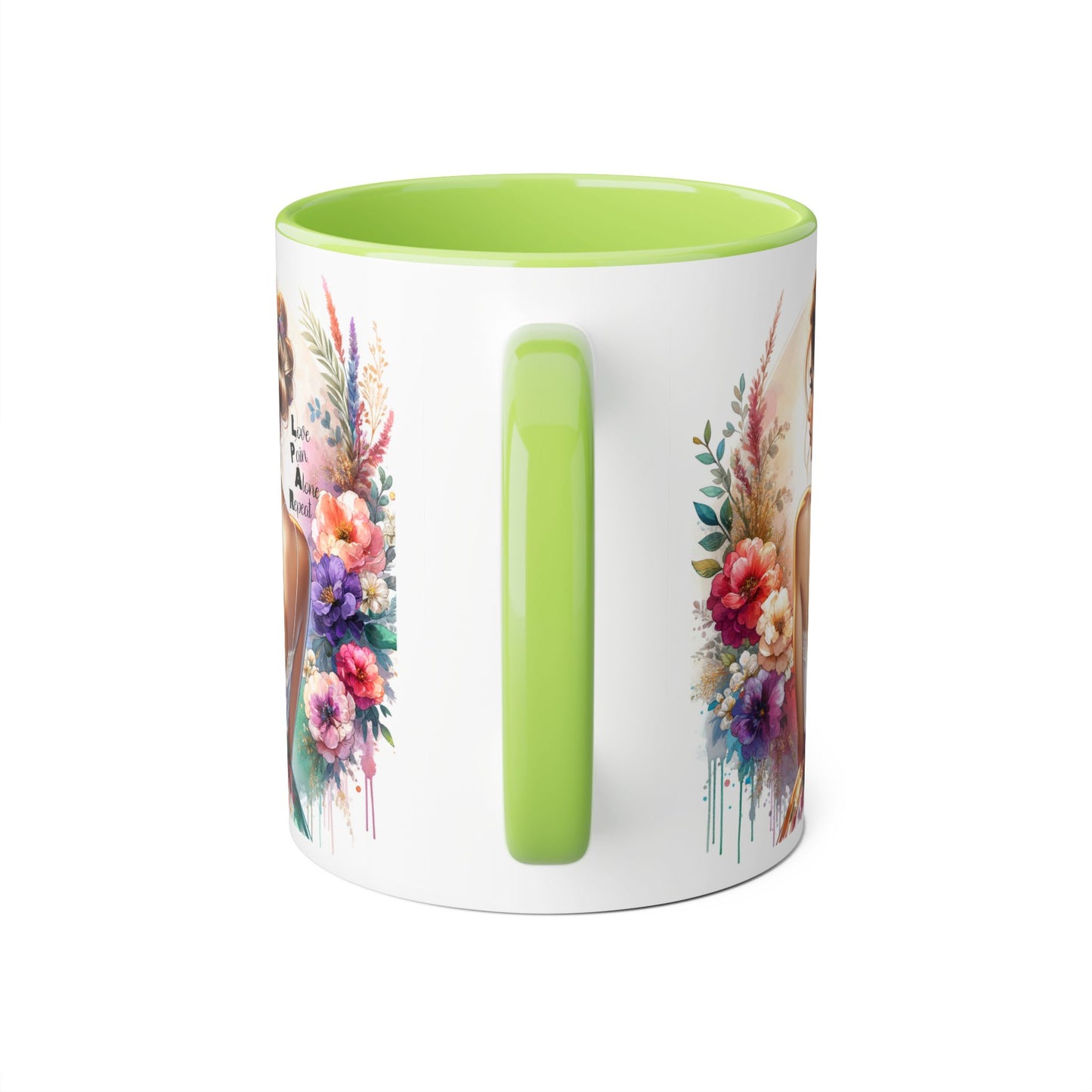 Floral Latte Mug, Inspirational Coffee Cup, Boho Style Mug, Gift for Her, Art Print Mug, Relaxing Beverage Mug