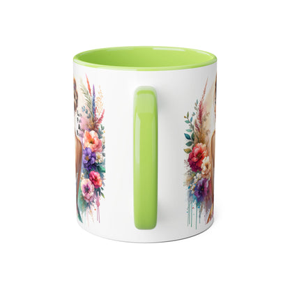 Floral Latte Mug, Inspirational Coffee Cup, Boho Style Mug, Gift for Her, Art Print Mug, Relaxing Beverage Mug