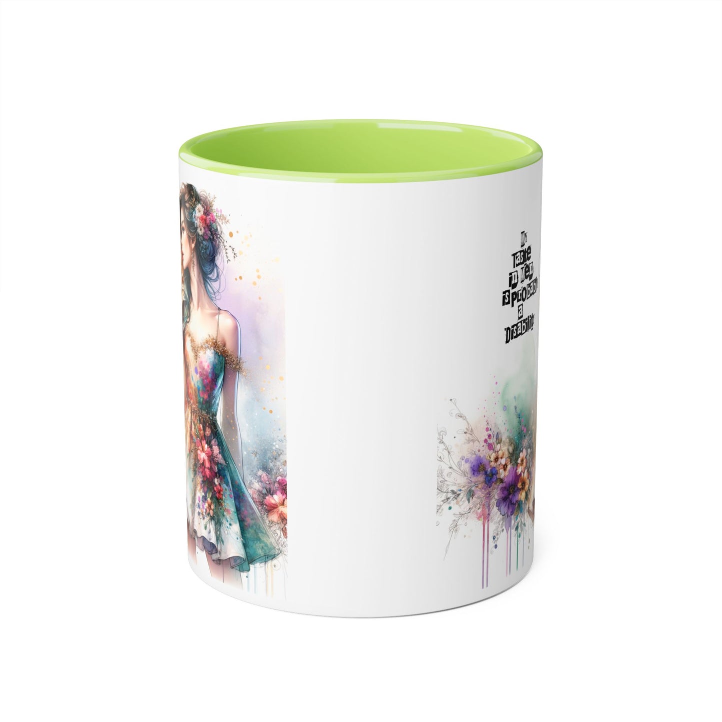 Funny Accent Mug - My Taste in Men is Probably a Disability Humor 11oz Cup