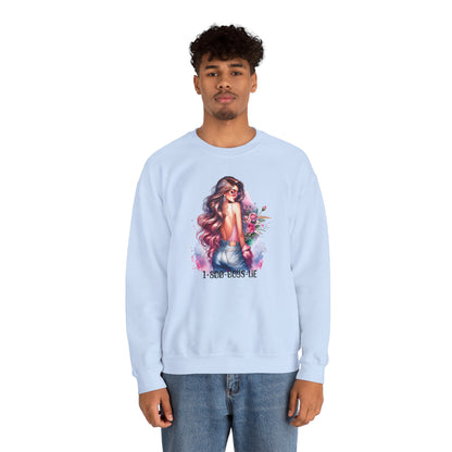 1-800-Boys-Lie Stylish Floral Graphic Sweatshirt, Cozy Crewneck Sweatshirt for Women, Gift for Her, Casual Fashion Top, Spring Wardrobe Essential