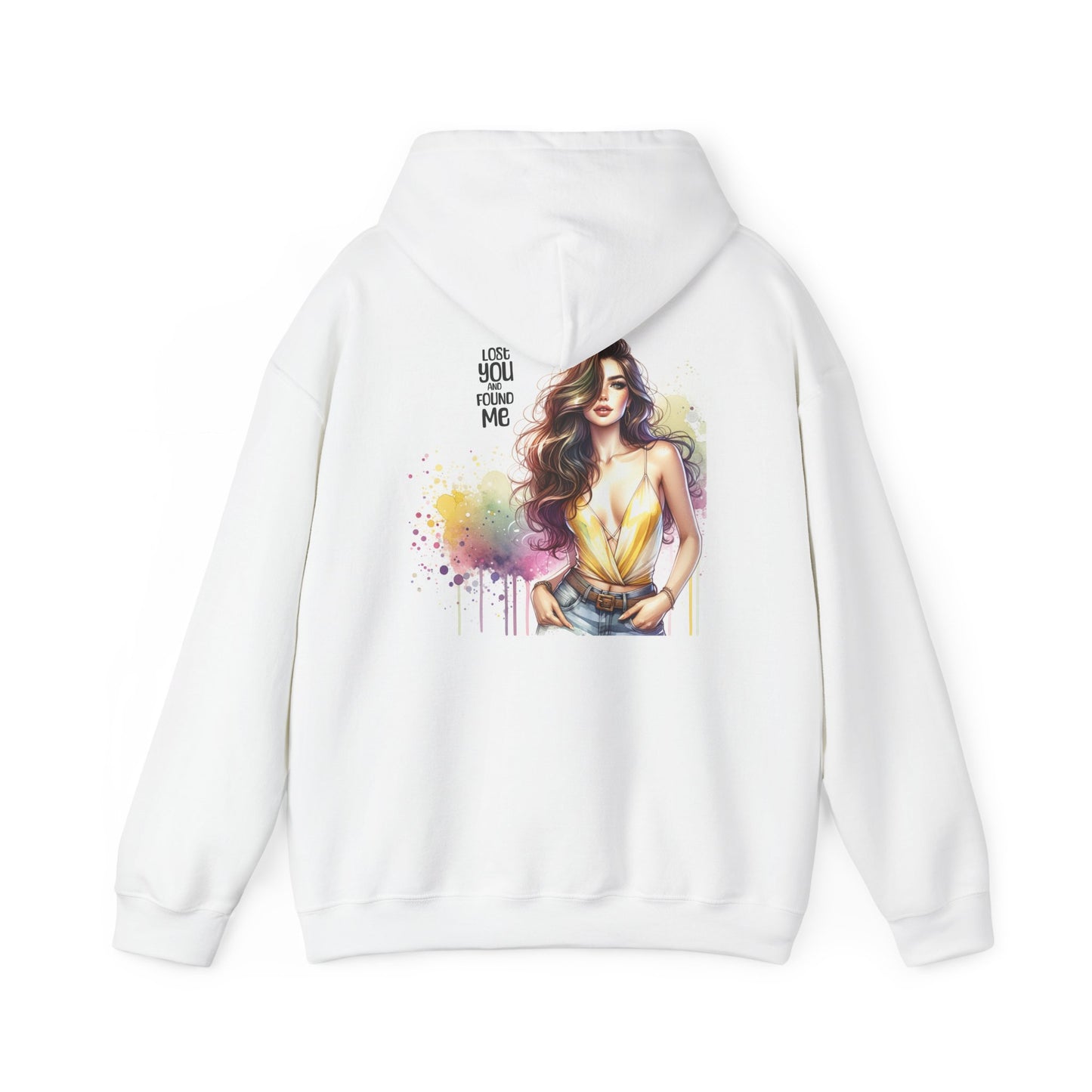 Lost You And Found Me Artistic Unisex Hoodie: Colorful Woman Design, Cozy Sweatshirt, Casual Wear, Gift for Her, Fashion Statement