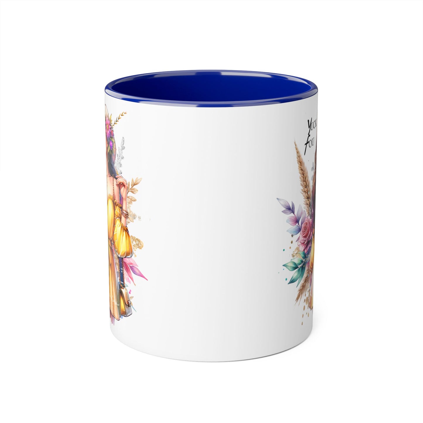 Yuck Fou Chic Floral Accent Mug, Black-Handled Coffee Cup, Gift for Her, Boho Kitchen Decor, Unique Birthday Present, Fun Art Mug, [...]