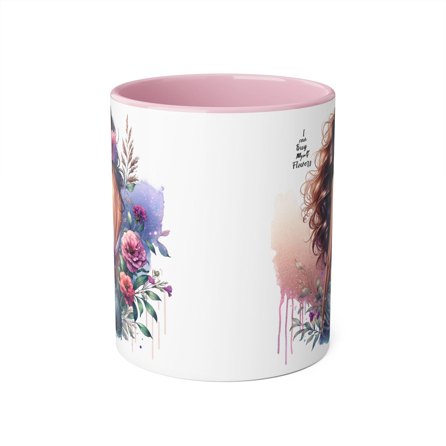 I Can Buy Myself Flowers Bohemian Accent Mugs, Tea Lover Gift, Coffee Mug, Floral Art Mug, Inspirational Drinkware, Home Decor