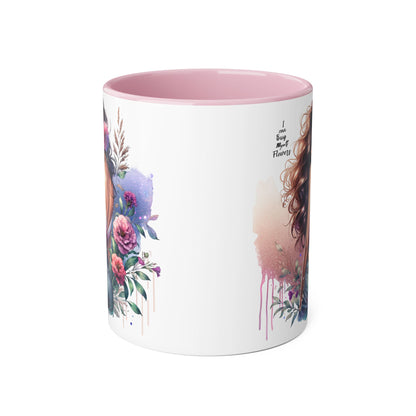 I Can Buy Myself Flowers Bohemian Accent Mugs, Tea Lover Gift, Coffee Mug, Floral Art Mug, Inspirational Drinkware, Home Decor