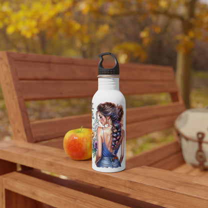 I Don't Make Mistakes, I Date Them Chic Floral Water Bottle, Motivational Sports Flask, Fitness Gift for Women, Eco-Friendly Hydration, Inspirational Gift for Her