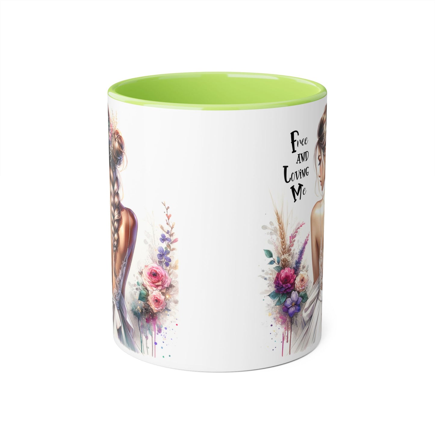 Bohemian Accent Mug with Floral Design | Free and Loving Me | Perfect Gift for Her, Wedding, or Everyday Use