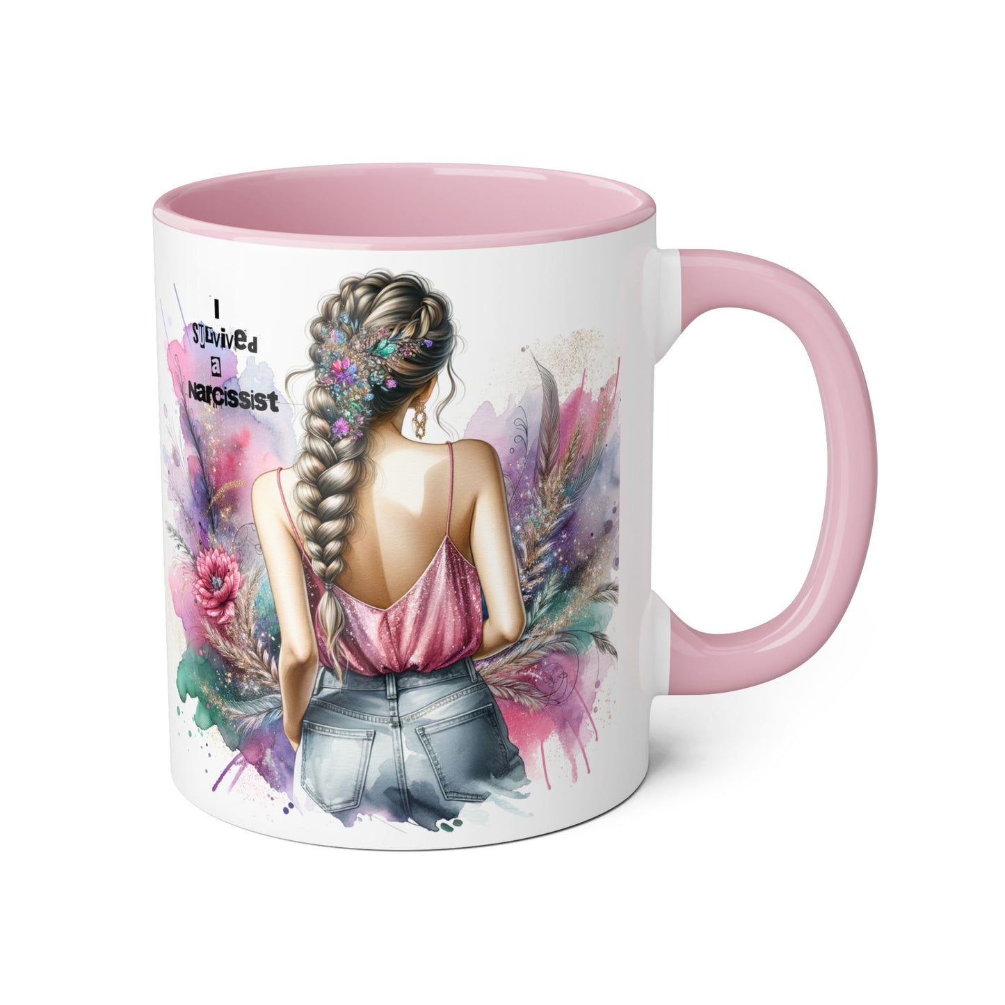 Artistic Narcissist Mug - 11oz Coffee Cup, Unique Gift, Inspirational Quote, Floral Design, Perfect for Friends & Family