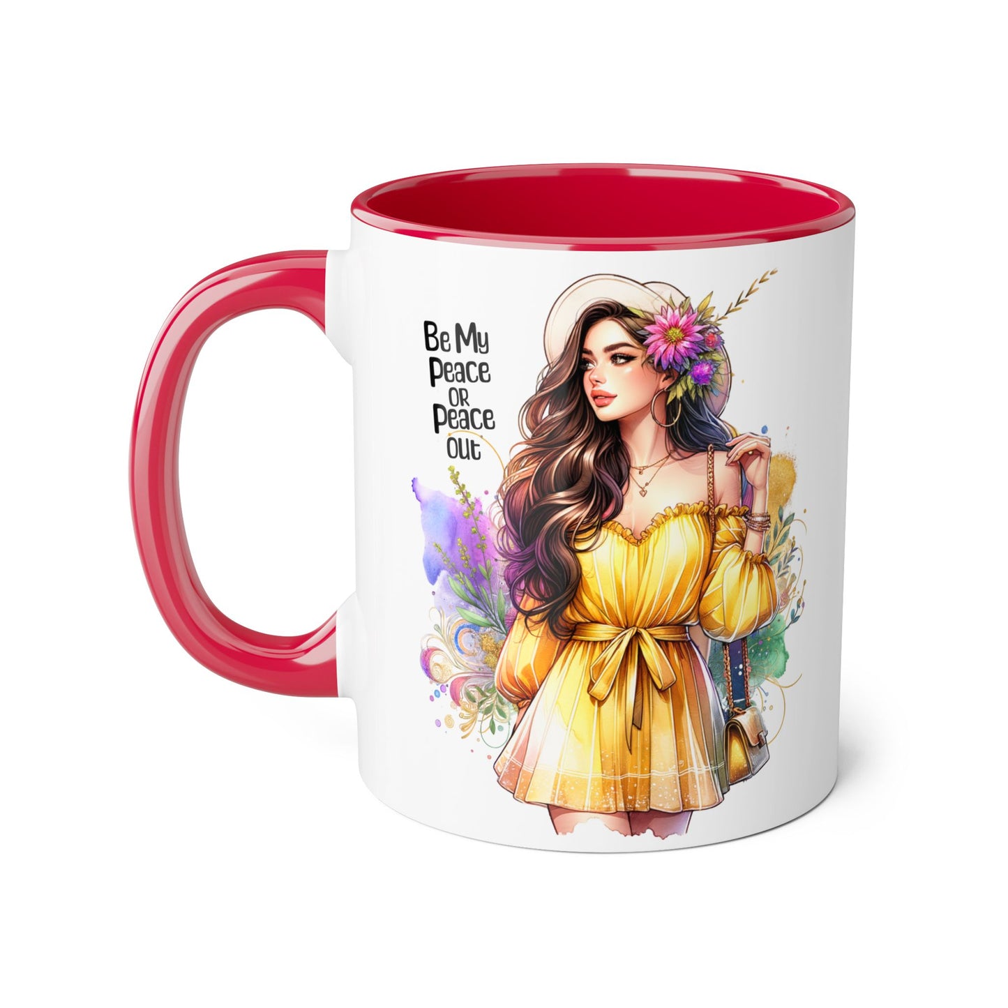 Mug - Be My Peace or Peace Out Accent Mug 11oz