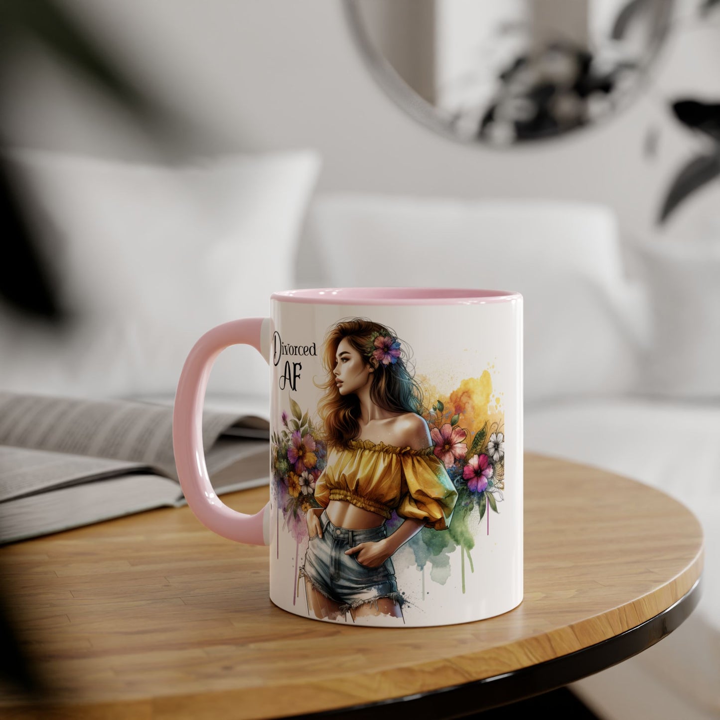 Empowering Divorced AF Accent Mug | Inspirational Coffee Cup for Fostering Positivity, Self-Care, Gifts for Newly Divorced, [...]