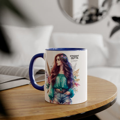 Straight Outta Divorced Humoristic Vibrant Floral Accent Mug, Straight Outta Design, Gift for Coffee Lovers, Boho Home Decor, Ideal for Birthdays, Celebrations, Enjoy [...]