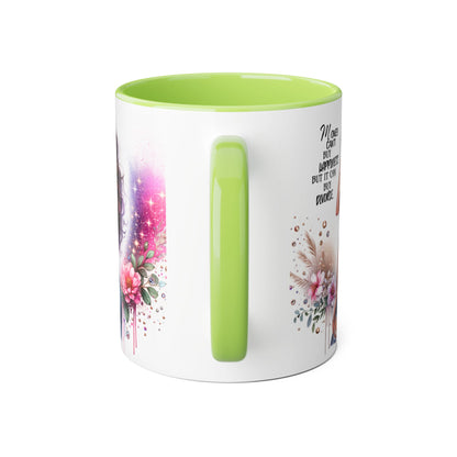 Money Can't Buy Happiness But It Can Buy Divorce Humoristic Stylish Woman's Accent Mug, Empowering Gift for Friends, Inspirational Coffee Cup, Perfect for Birthdays, Relaxing Moments