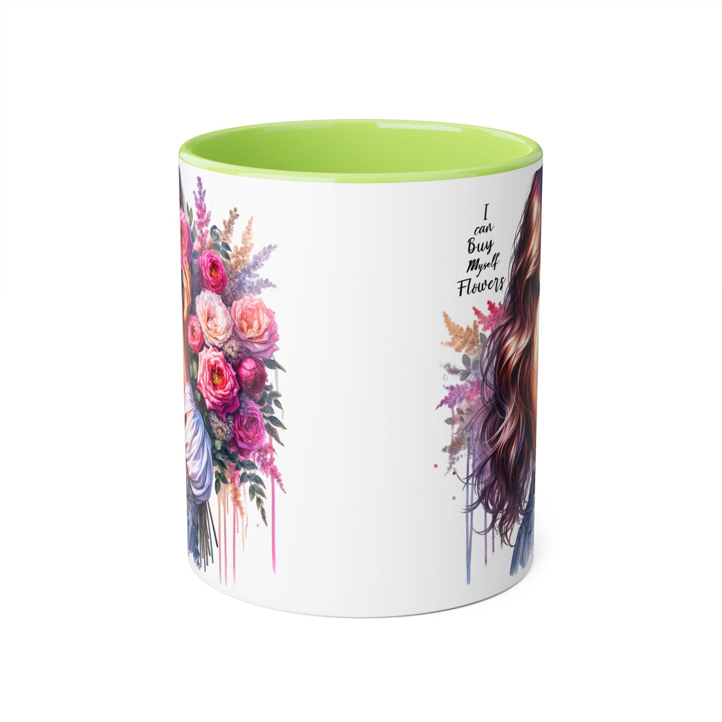 I Can Buy Myself Flowers Floral Accent Mug - Stylish Coffee Cup for Flower Lovers, Gift for Her, Home Decor, Art Mug, Mother's Day Gift