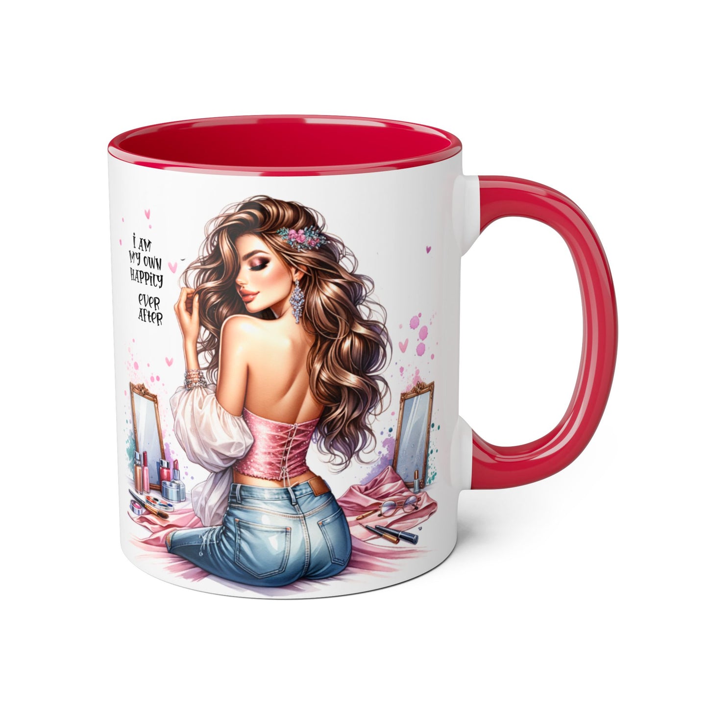 I Am My Own Happily Ever After Empowered Beauty Accent Mug - 11oz Inspirational Coffee Cup for Self-Love and Confidence