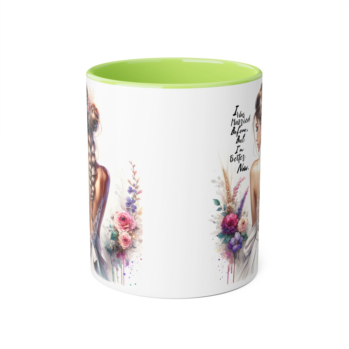 I Was Married Before But I'm Better Now Humoristic Chic Inspirational Accent Mugs, Motivational Gifts for Her, Flower Decor Coffee Cups, Unique Wedding or Bridal Shower Present, [...]