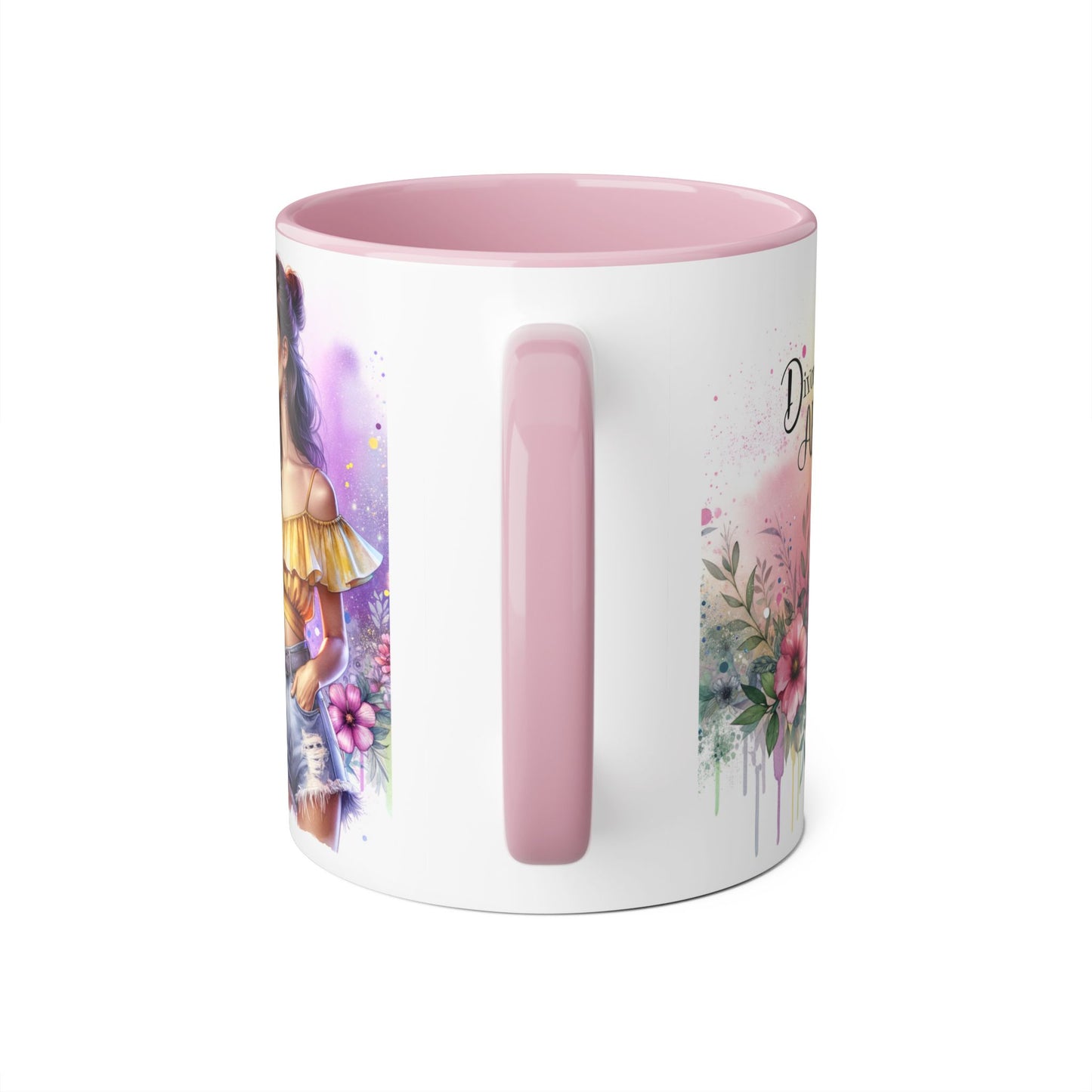 Divorced AF Accent Mug, Floral Coffee Cup, Empowerment Gift, Self-Care Mug, Funny Divorce Coffee Mug, Unique Drinkware