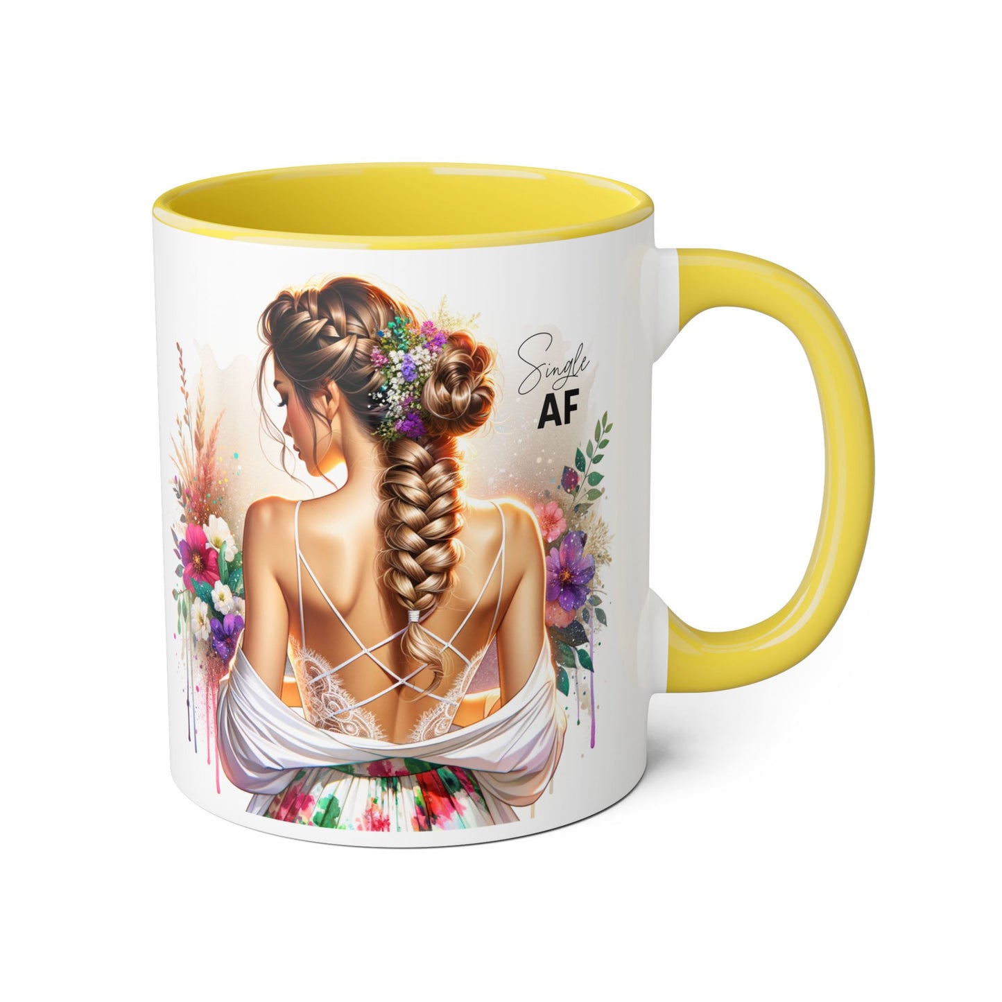 Stylish Accent Mugs - Unique Gift for Single Friends, Coffee Lovers, Home Decor, Self-Care Essentials, Birthday Presents, Art Lovers