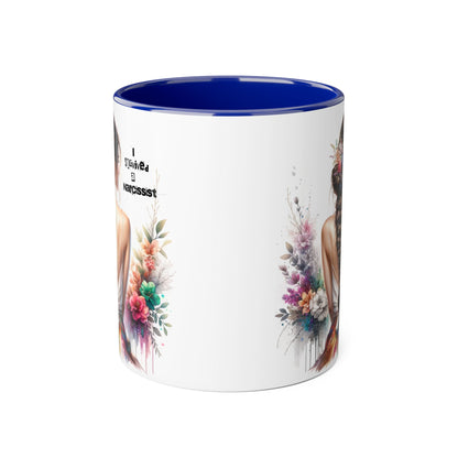 Beautiful Narcissist Accent Mug, Coffee Cup for Nature Lovers, Floral Mug, Birthday Gift, Self-Love, Inspirational Drinkware