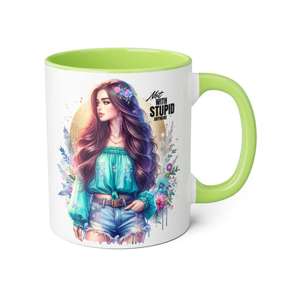 Mug - Not With Stupid Anymore Humoristic 11oz Accent Mug