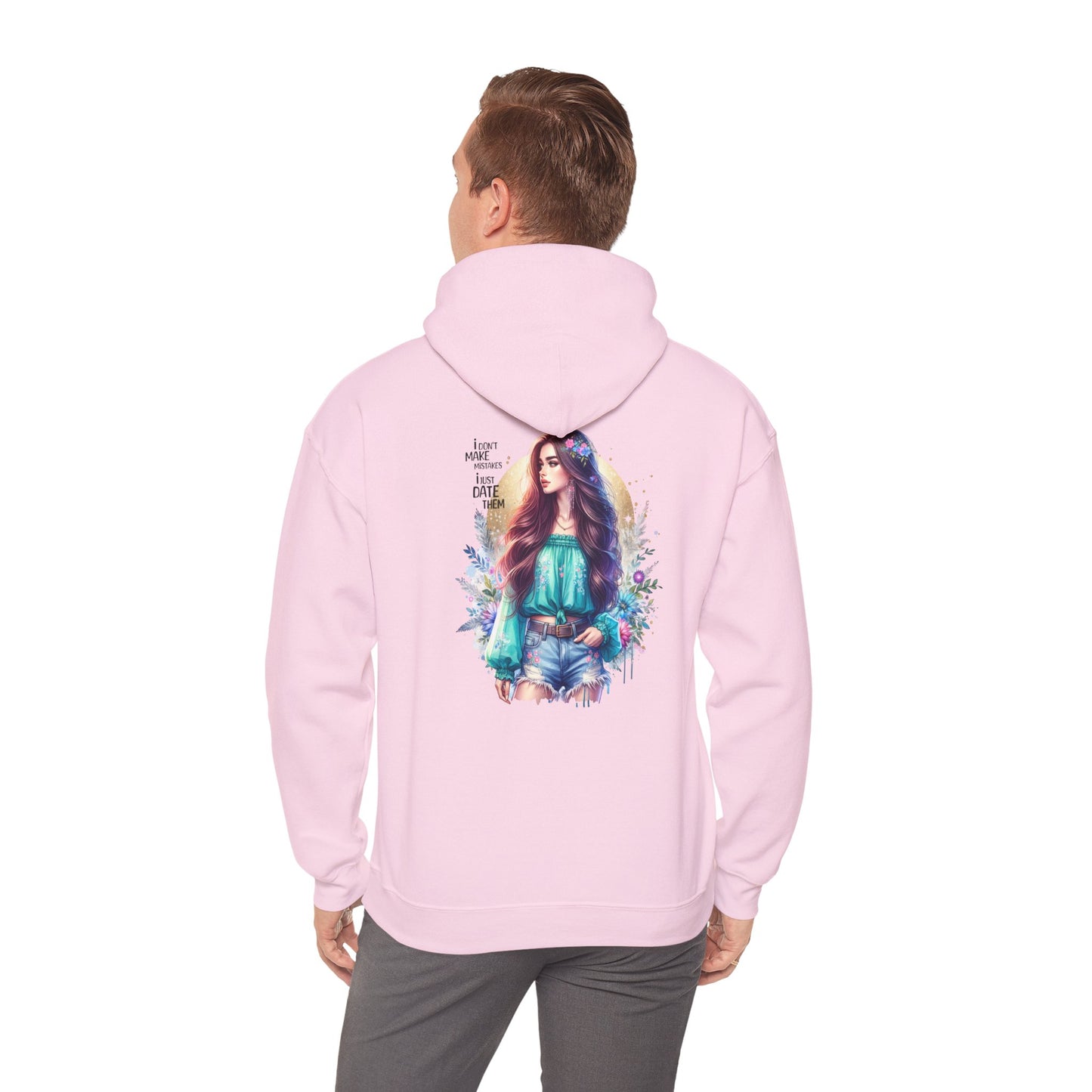 I Don`t Make Mistakes, I Just Date Them Whimsical Art Hoodie, Comfortable Unisex Sweatshirt, Boho Chic Gift, Cozy Streetwear, Perfect for Relaxed Days or Any Occasion